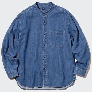 Uniqlo Denim oversized shirt | Size : S | Unisex | Preowned | Runs Medium